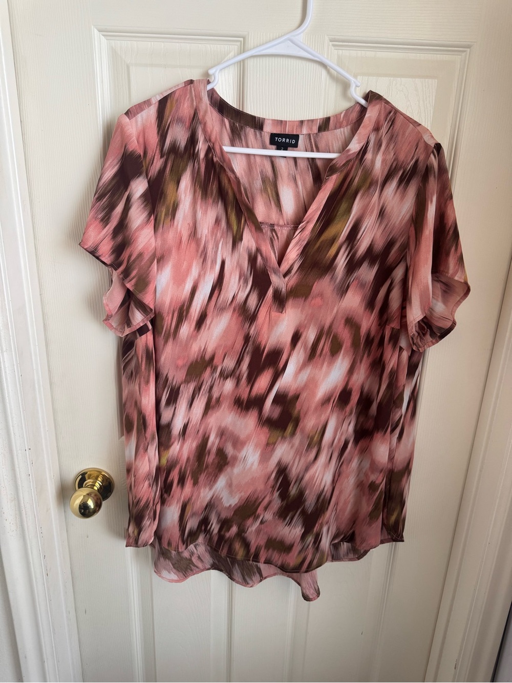 Torrid Pink And Brown Top